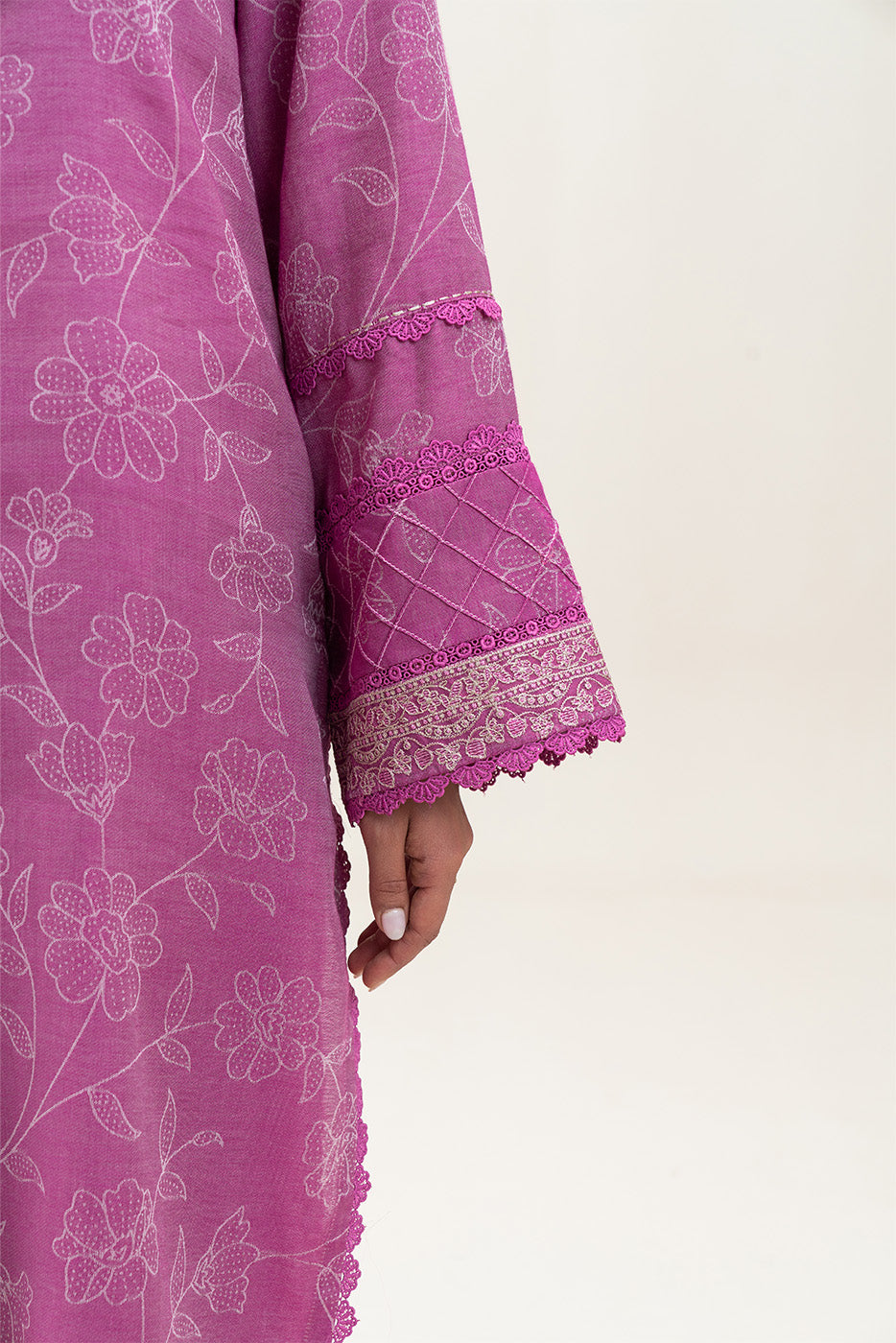 2 PIECE EMBROIDERED YAN DYED JACQUARD SUIT-COSMOS PINK (UNSTITCHED)