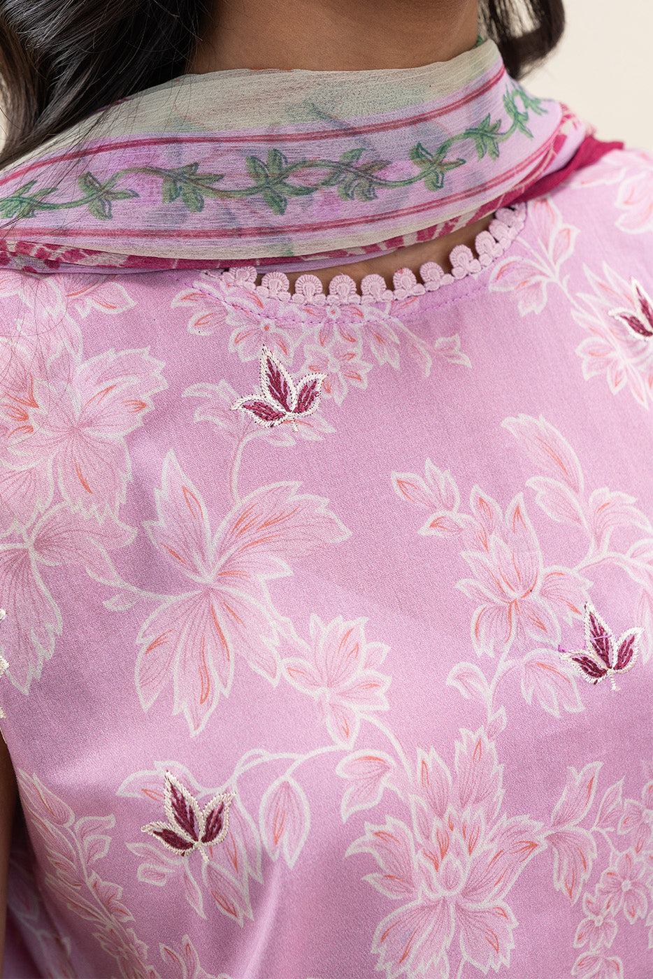 2 PIECE EMBROIDERED LAWN SUIT-SUBTLE BLOOM (UNSTITCHED)