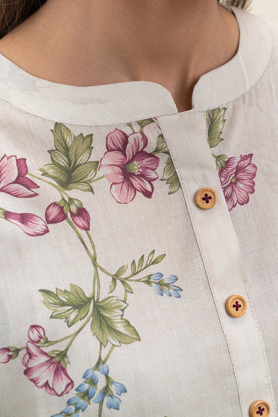 3 PIECE PRINTED SUIT-SOFT GARDENIA (UNSTITCHED)