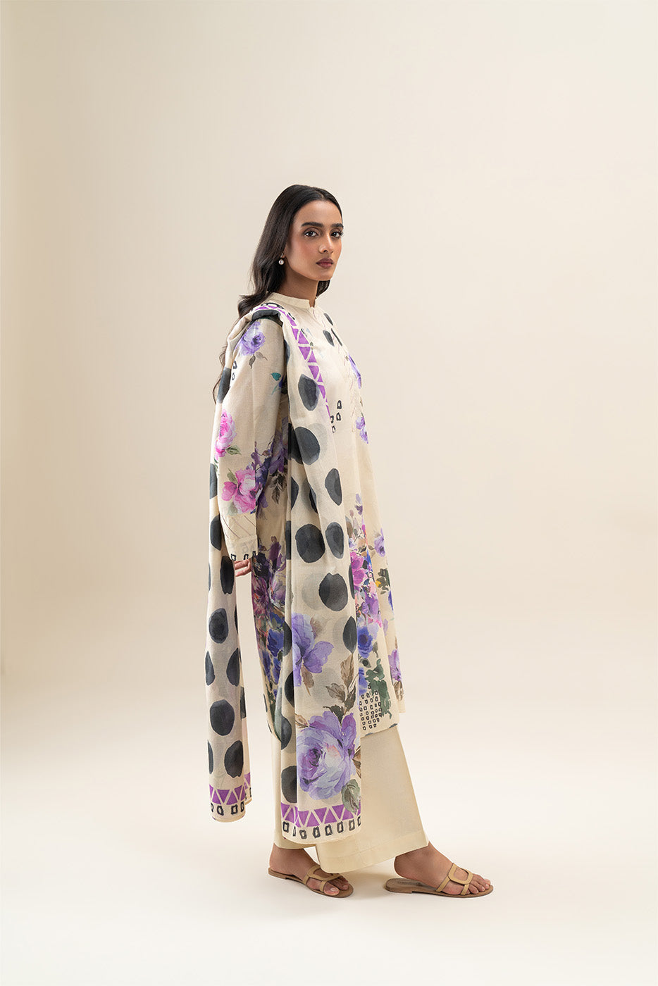 3 PIECE PRINTED LAWN SUIT-PSYCHEDELIC SKY (UNSTITCHED)