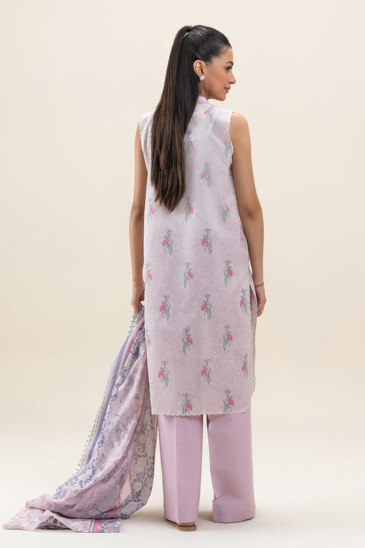 3 PIECE PRINTED LAWN SUIT-FLORA HAZE (UNSTITCHED)