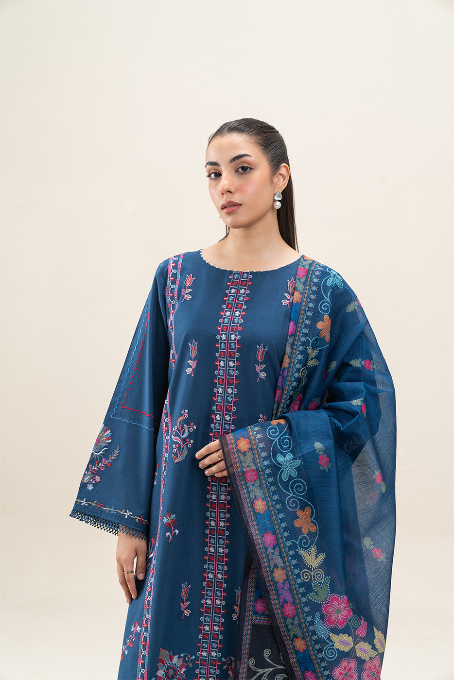 3 PIECE EMBROIDERED LAWN SUIT-MIDNIGHT GLOOM (UNSTITCHED)