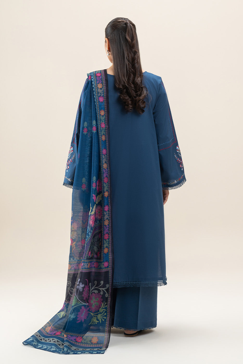 3 PIECE EMBROIDERED LAWN SUIT-MIDNIGHT GLOOM (UNSTITCHED)