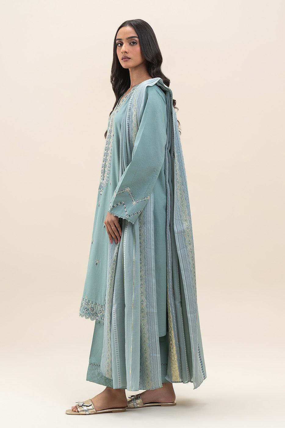 3 PIECE EMBROIDERED LAWN SUIT-TRIBAL AURORA (UNSTITCHED)