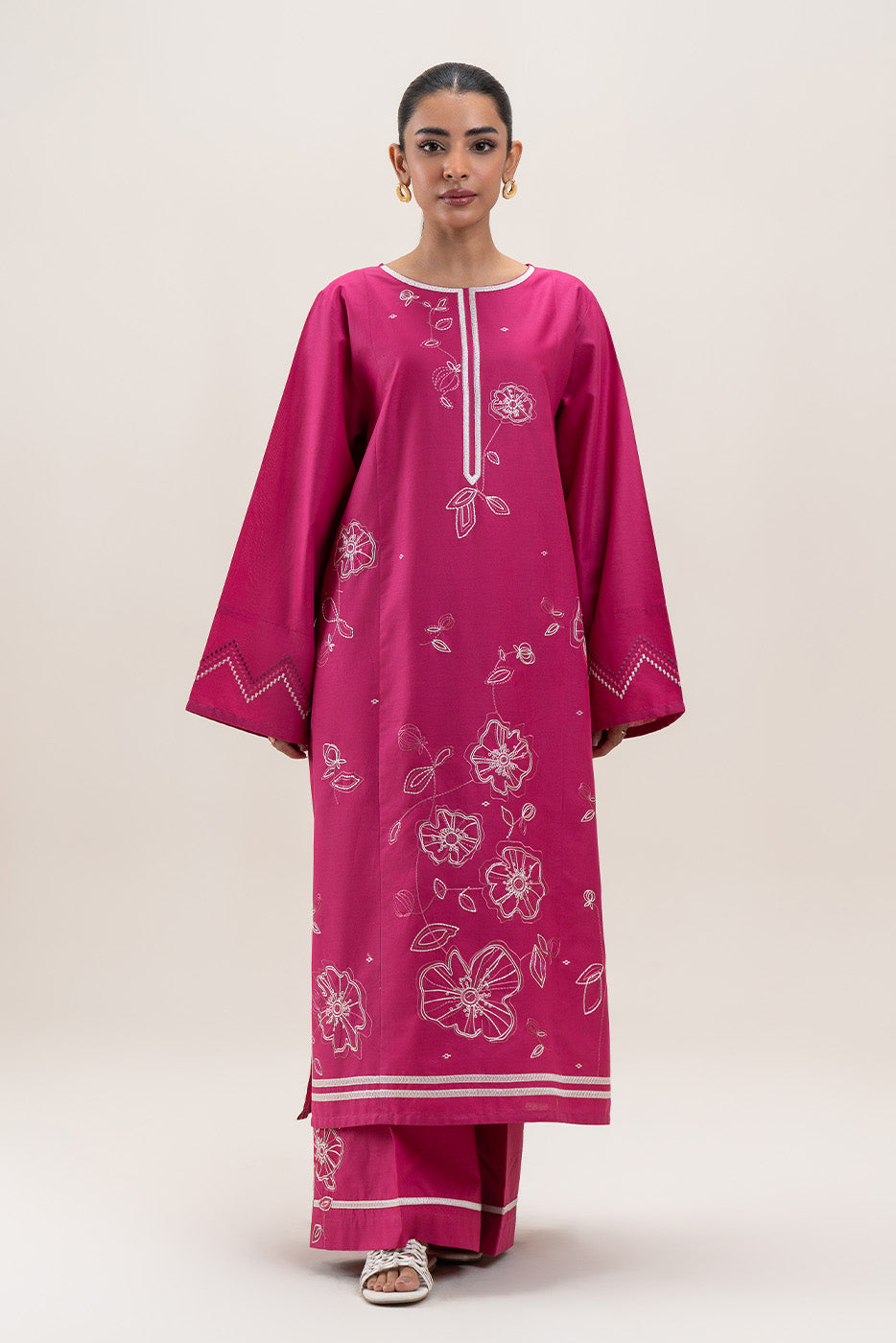 2 PIECE EMBROIDERED LAWN SUIT-FUSCHIA CHARM (UNSTITCHED)