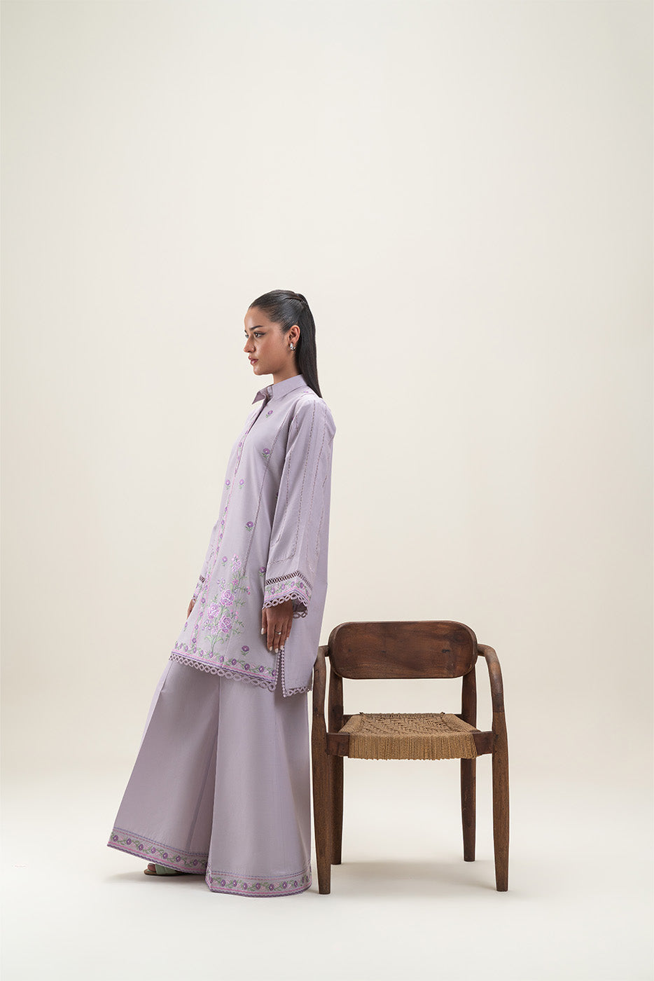 2 PIECE EMBROIDERED LAWN SUIT-SMOKESCREEN (UNSTITCHED)