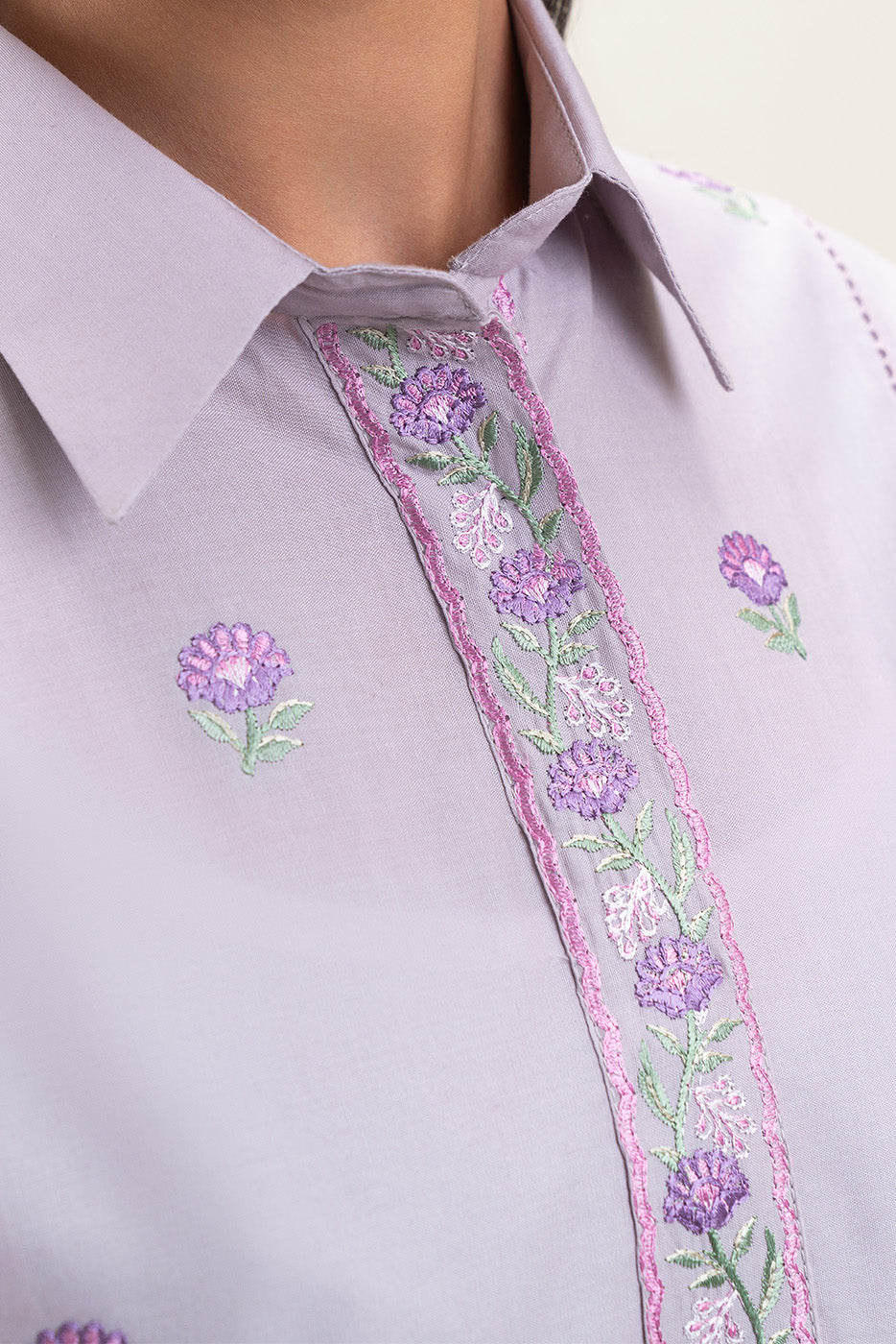 2 PIECE EMBROIDERED LAWN SUIT-SMOKESCREEN (UNSTITCHED)