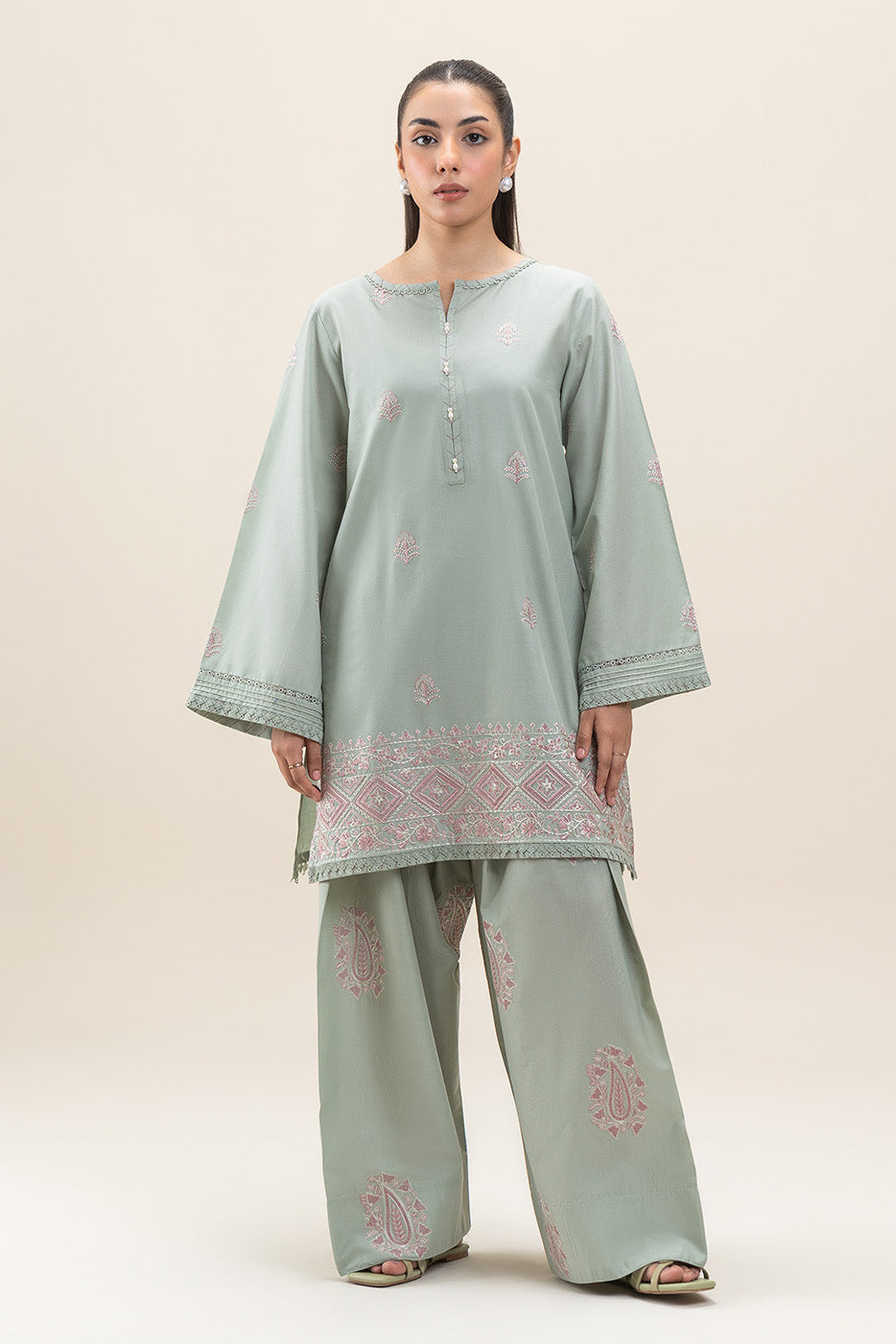 2 PIECE EMBROIDERED LAWN SUIT-SAGE DREAM (UNSTITCHED)