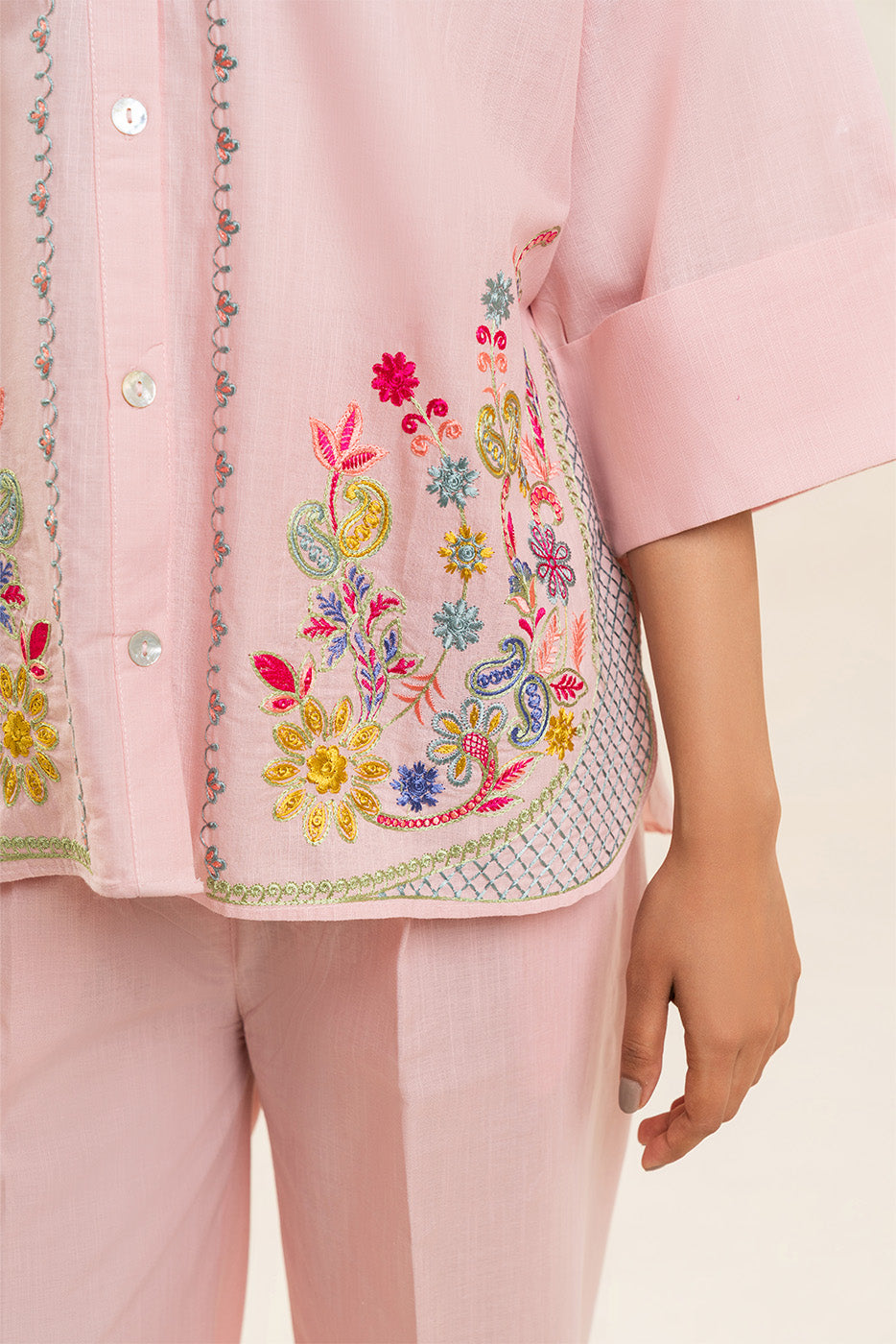 2 PIECE EMBROIDERED CD SLUB SUIT (FUSION)