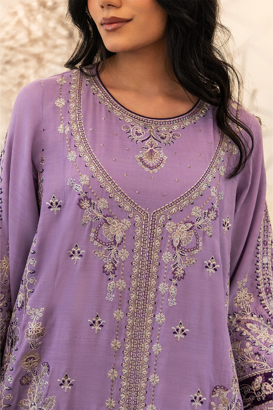 3 PIECE EMBROIDERED RAW SILK SUIT (LUXURY PRET)