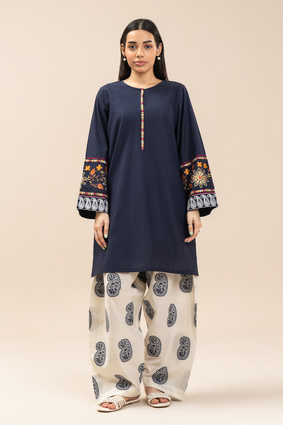 EMBROIDERED JACQUARD SHIRT (PRET)
