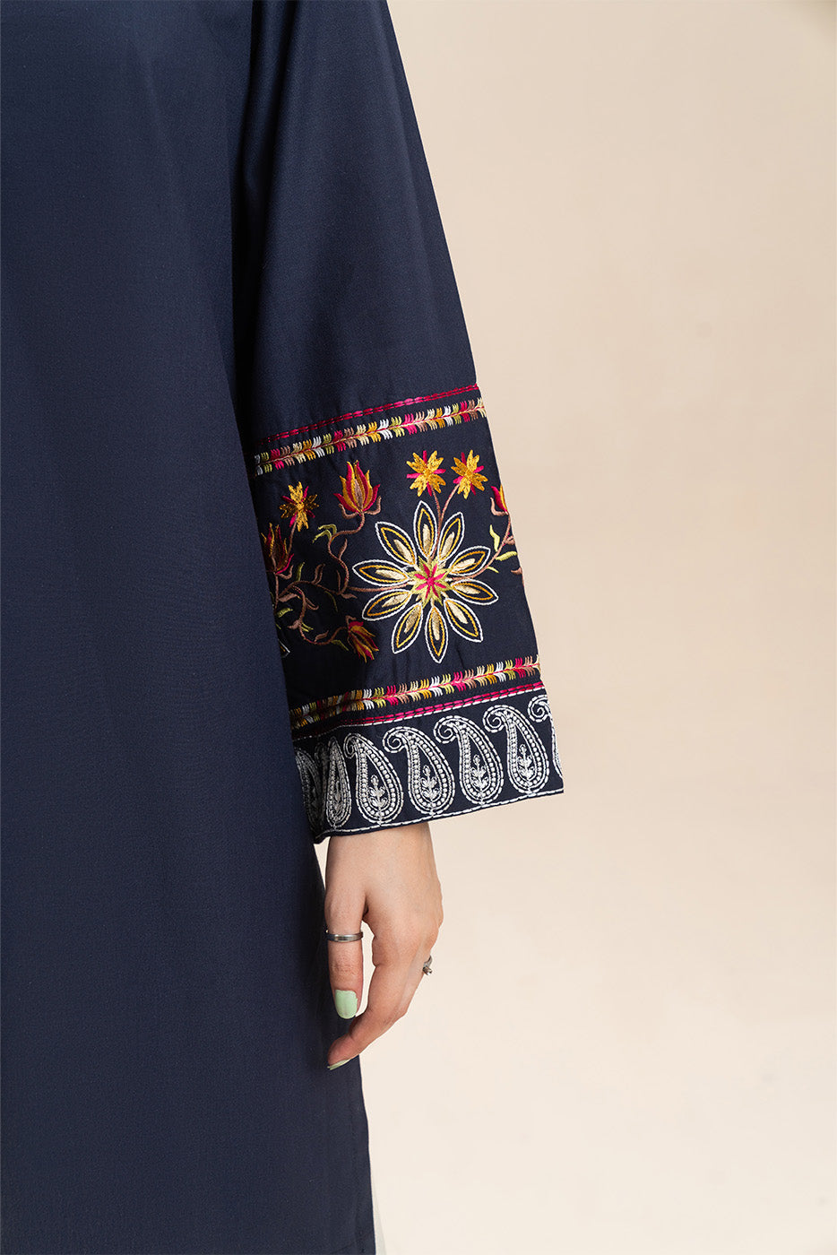 EMBROIDERED JACQUARD SHIRT (PRET)