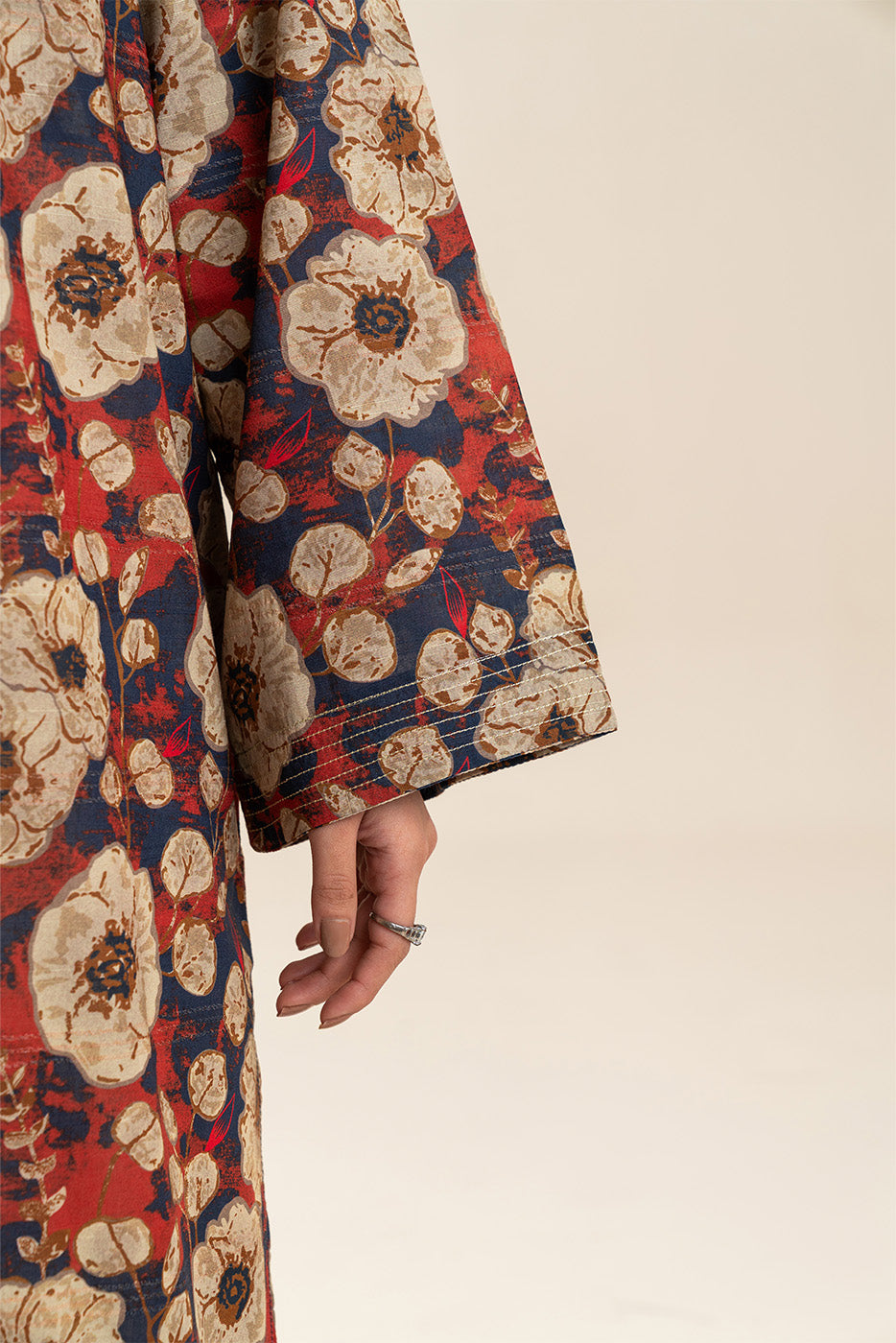 PRINTED LUREX LAWN SHIRT (PRET)