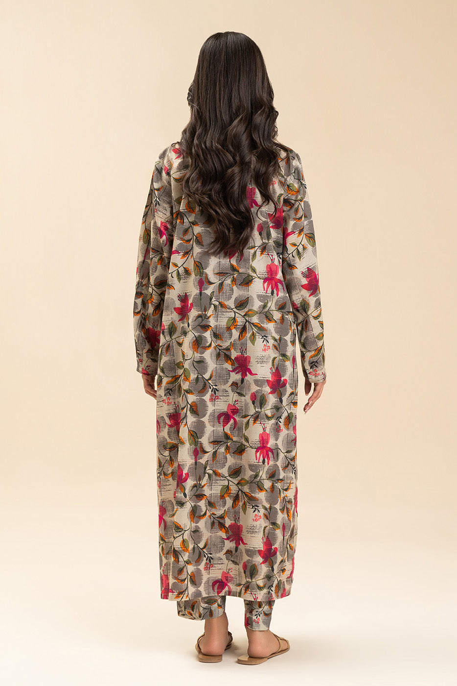 2 PIECE PRINTED LUREX LAWN SUIT (PRET)