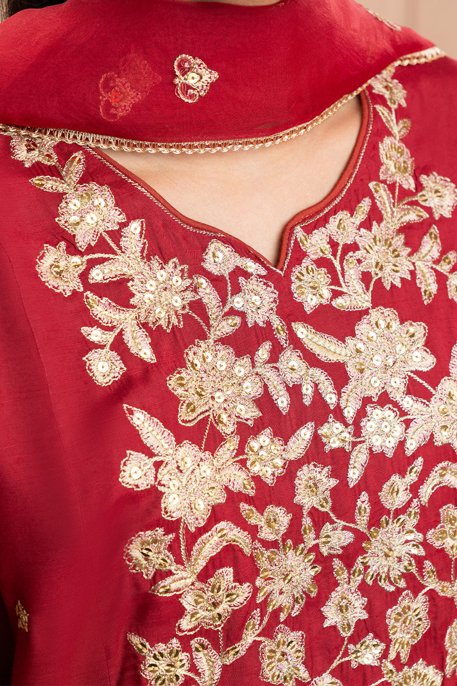 3 PIECE EMBROIDERED RAW SILK SUIT (LUXURY PRET)