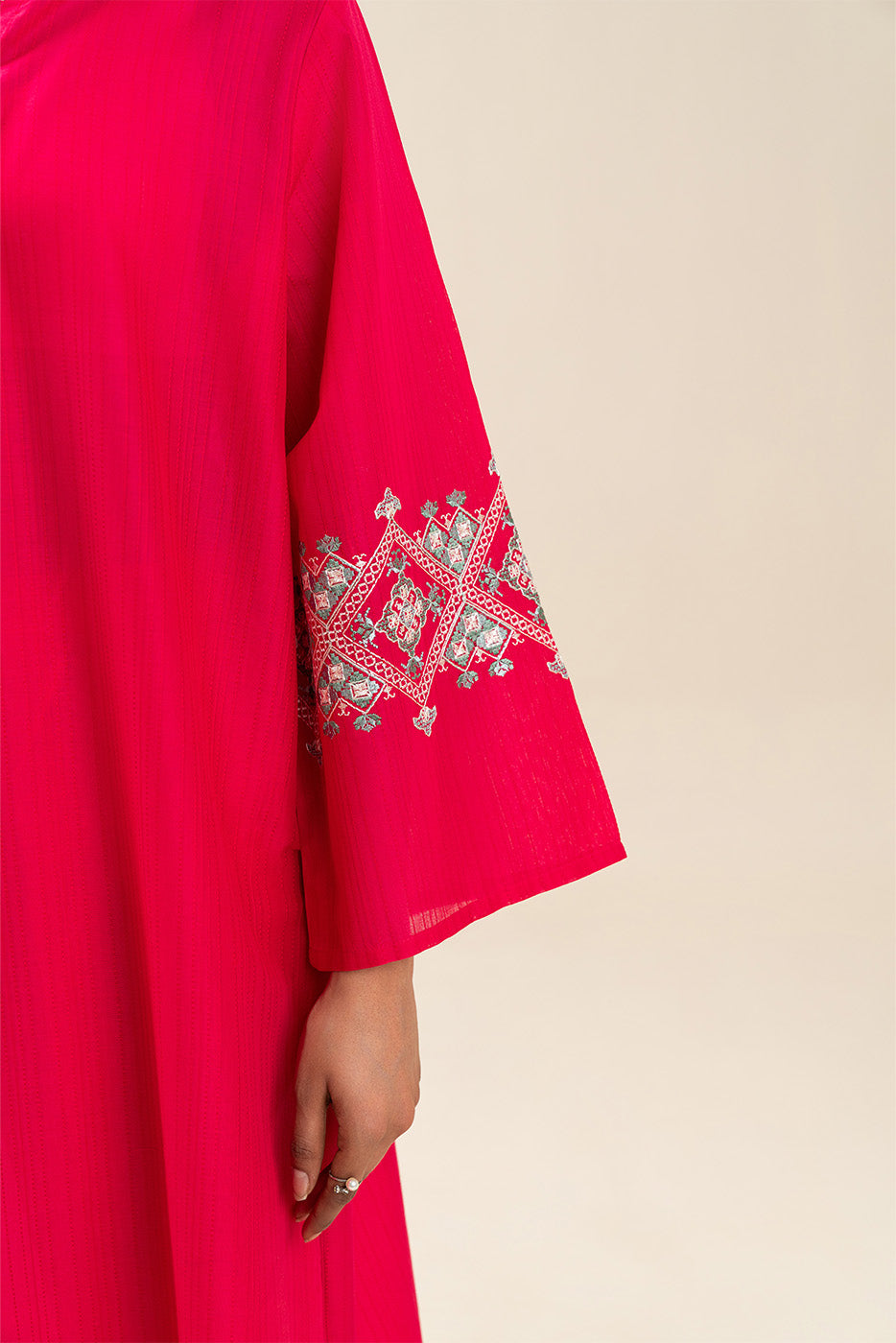 2 PIECE EMBROIDERED DORIA DOBBY SUIT (PRET)