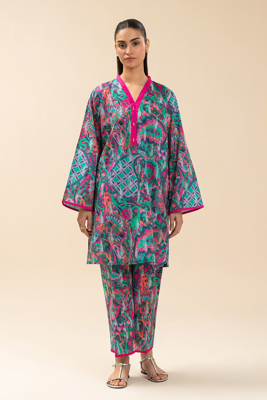 2 PIECE PRINTED LAWN SUIT (PRET)