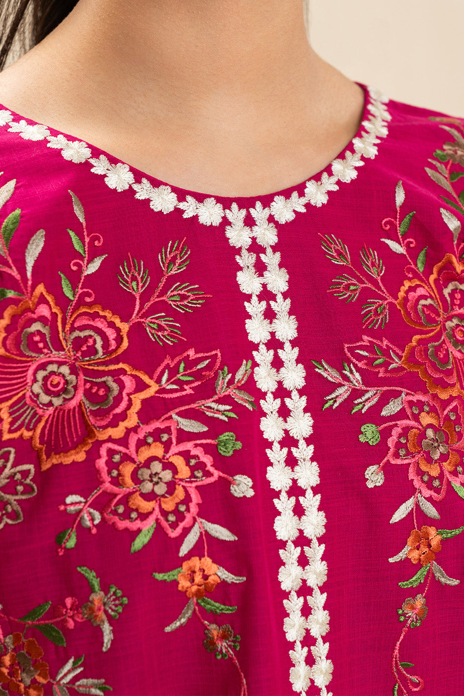 2 PIECE EMBROIDERED TWO WAY SLUB SUIT (HIGH CASUAL)
