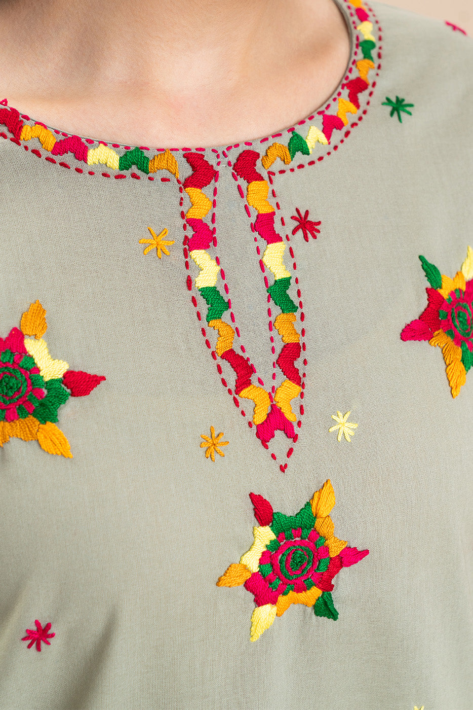 EMBROIDERED YARN DYED SHIRT (PRET)
