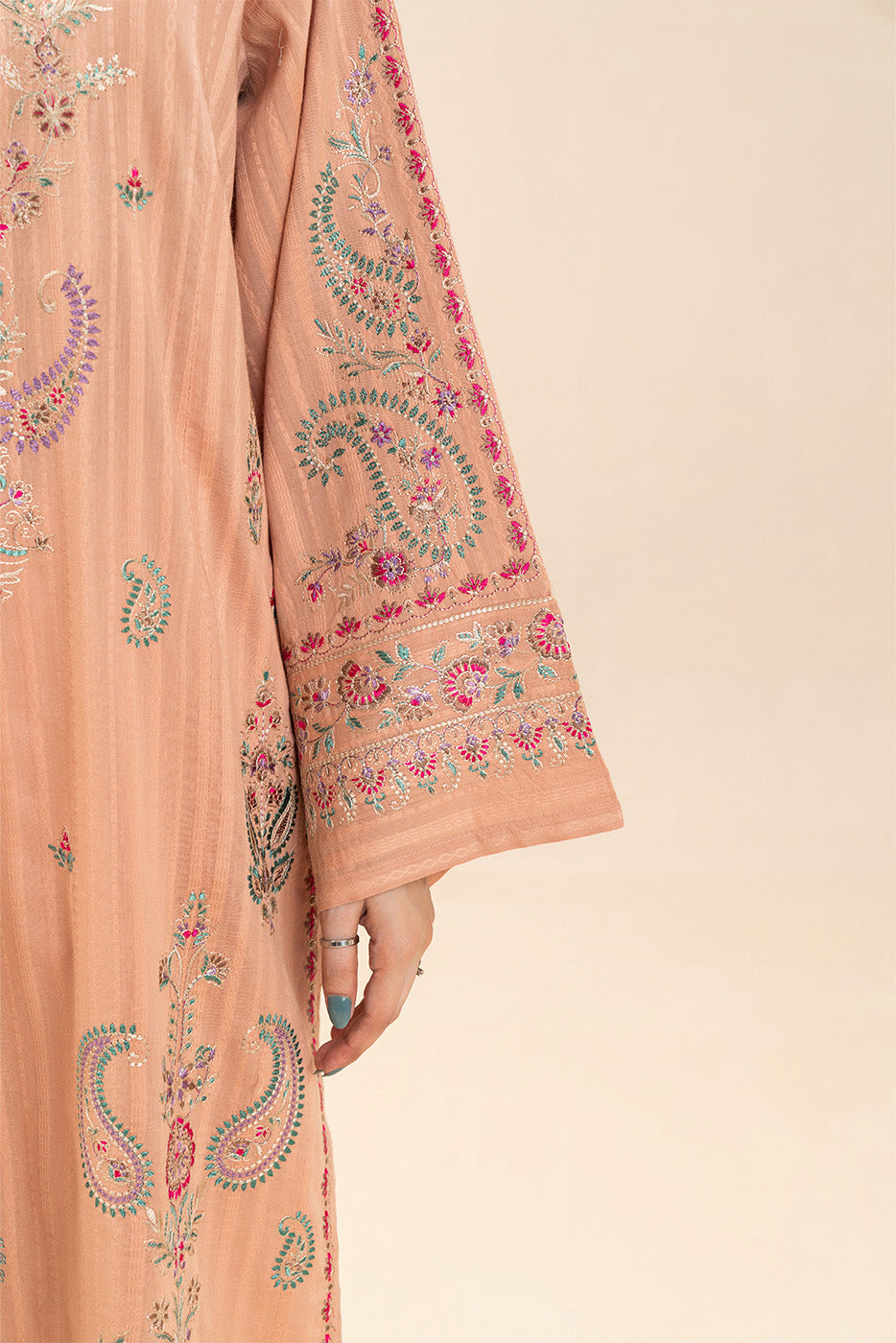 EMBROIDERED JACQUARD SHIRT (PRET)