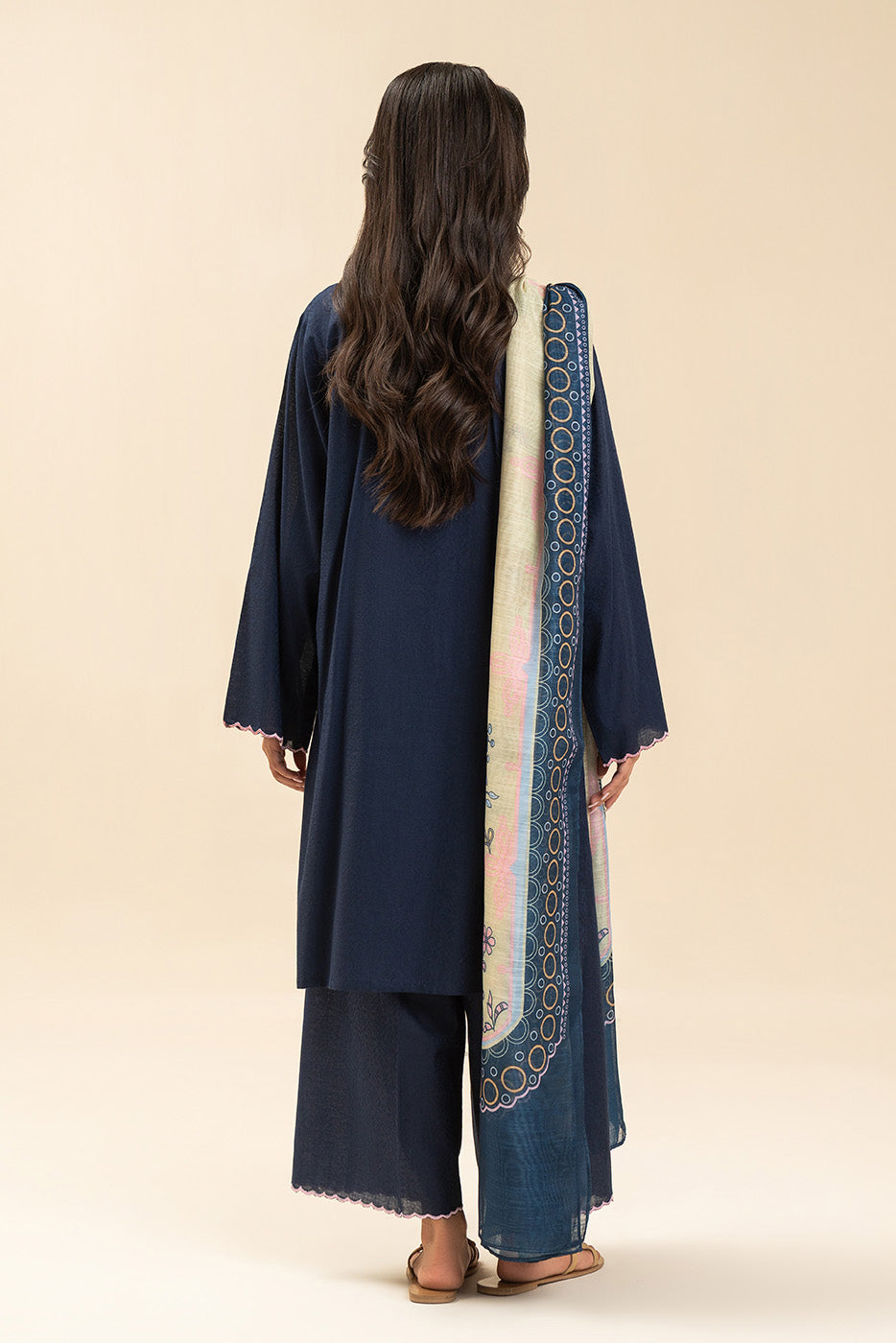 EMBROIDERED SELF LAWN SHIRT (PRET)