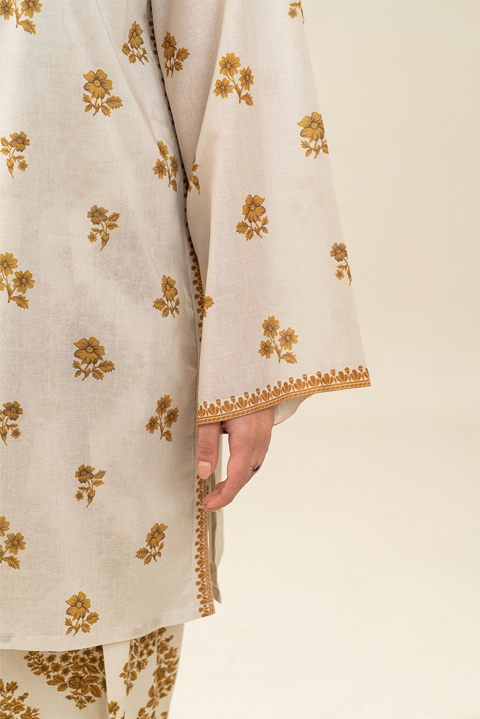 2 PIECE PRINTED LAWN SUIT-SUNNY BLAZE (UNSTITCHED)