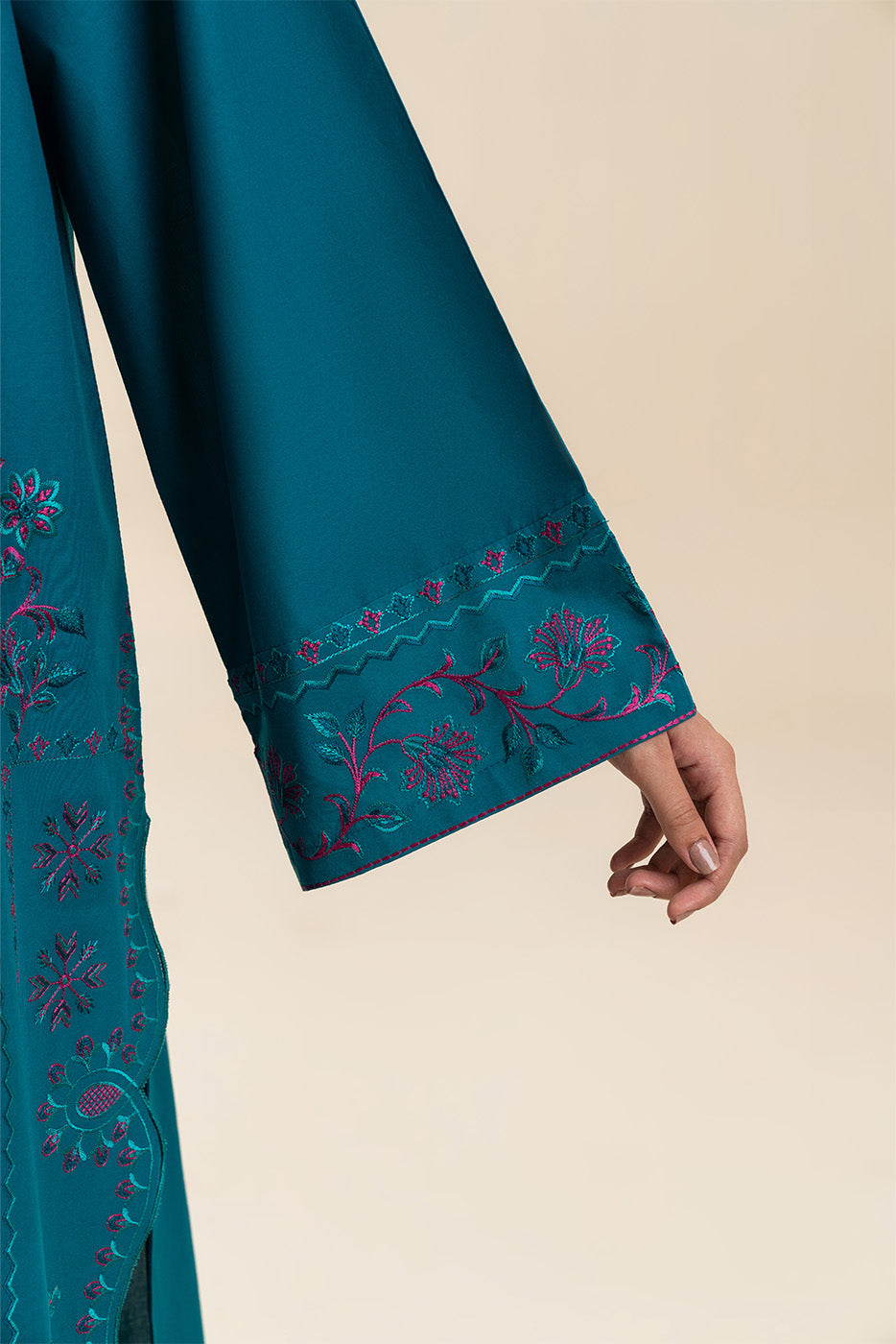 2 PIECE EMBROIDERED LAWN SUIT-TEAL TALISMAN (UNSTITCHED)