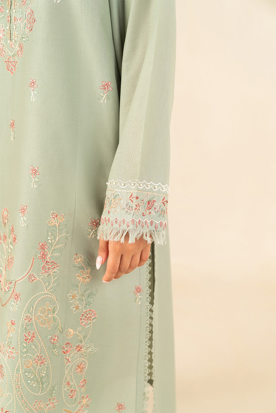 3 PIECE EMBROIDERED LAWN SUIT-SAGE SERENITY (UNSTITCHED)