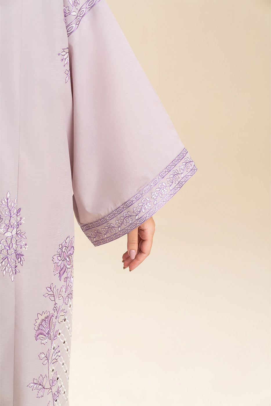 3 PIECE EMBROIDERED LAWN SUIT-ORCHID WHISPER (UNSTITCHED)