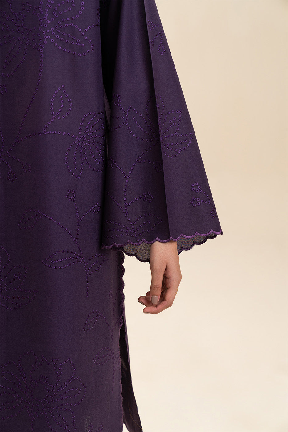 2 PIECE EMBROIDERED LAWN SUIT-NIGHTSHADE (UNSTITCHED)