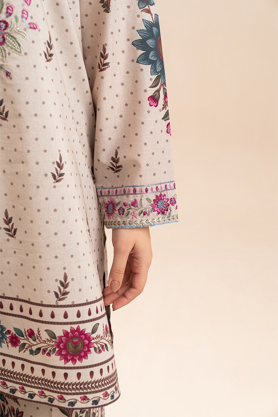 3 PIECE EMBROIDERED LAWN SUIT-FLEUR CHARM (UNSTITCHED)
