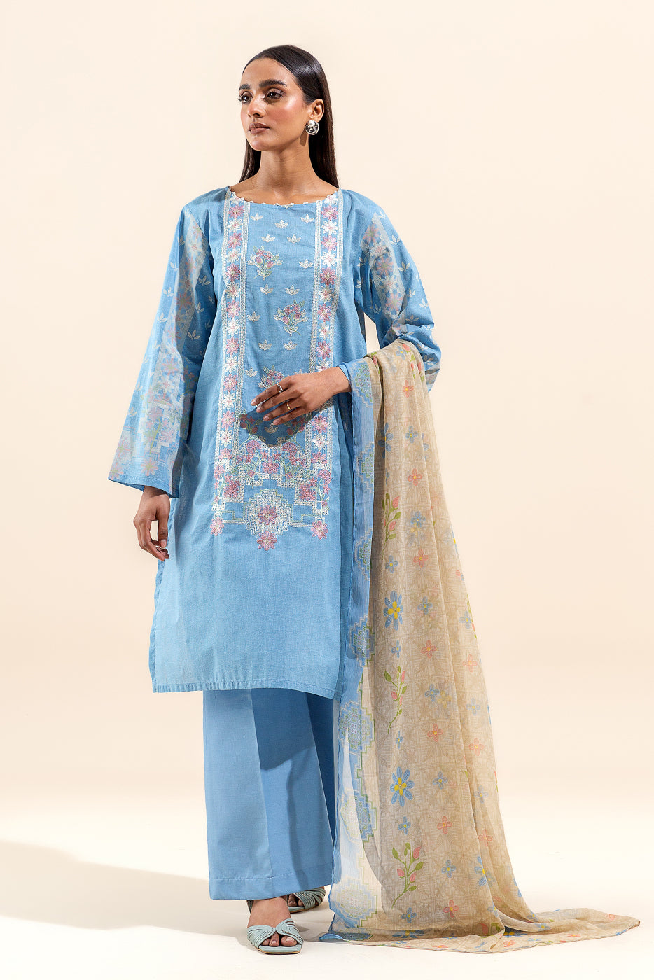 3 PIECE EMBROIDERED LAWN SUIT-TIFFANY TWIST (UNSTITCHED)