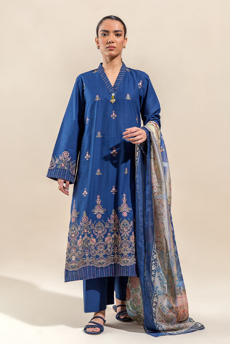3 PIECE EMBROIDERED LAWN SUIT-TWILLIGHT BLOOM (UNSTITCHED)