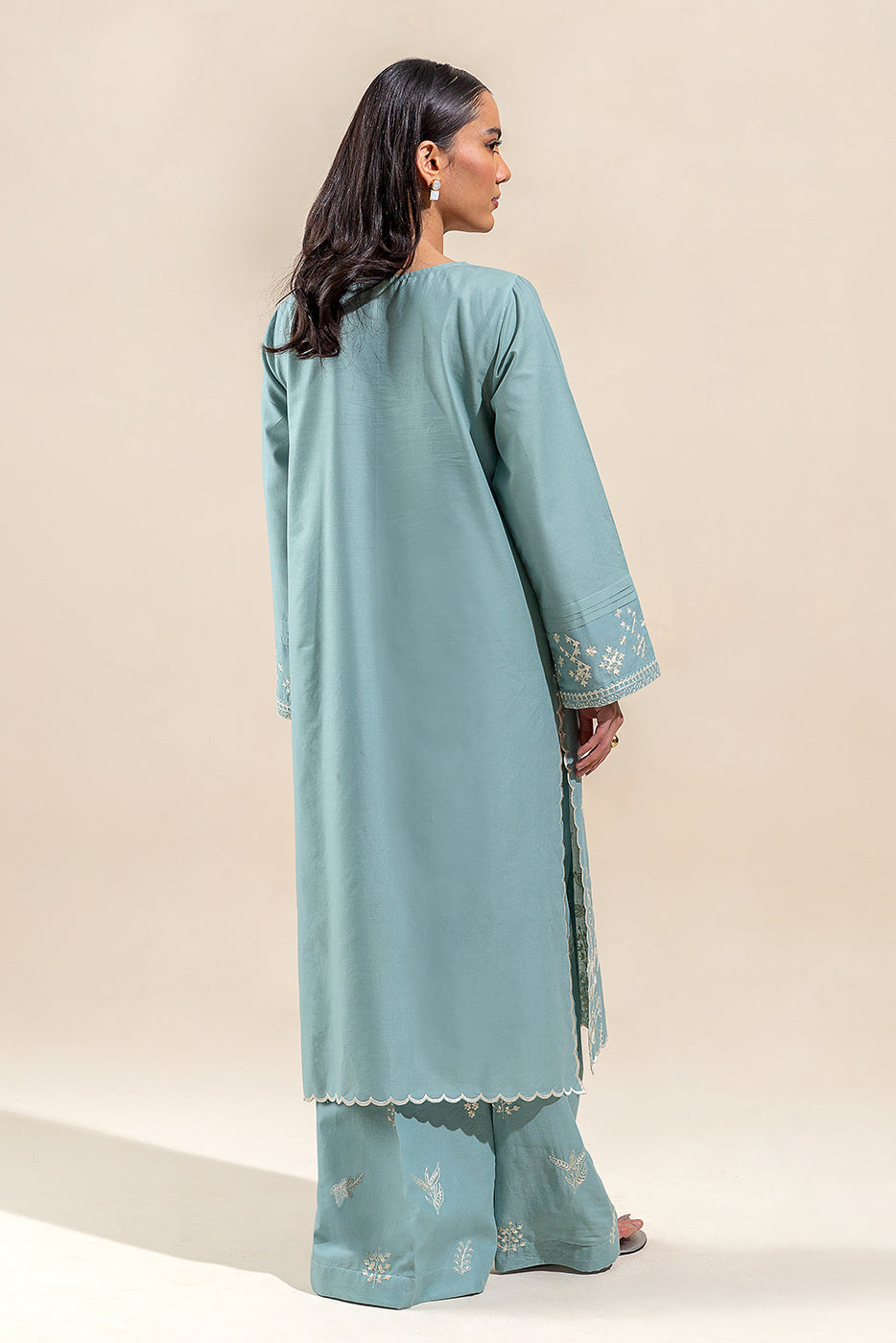 2 PIECE EMBROIDERED LAWN SUIT-MOON GLEAM (UNSTITCHED)
