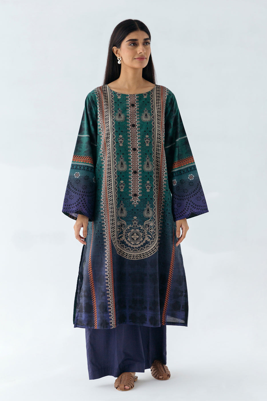 1 PIECE - PRINTED CAMBRIC SHIRT - ALLURE (UNSTITCHED)