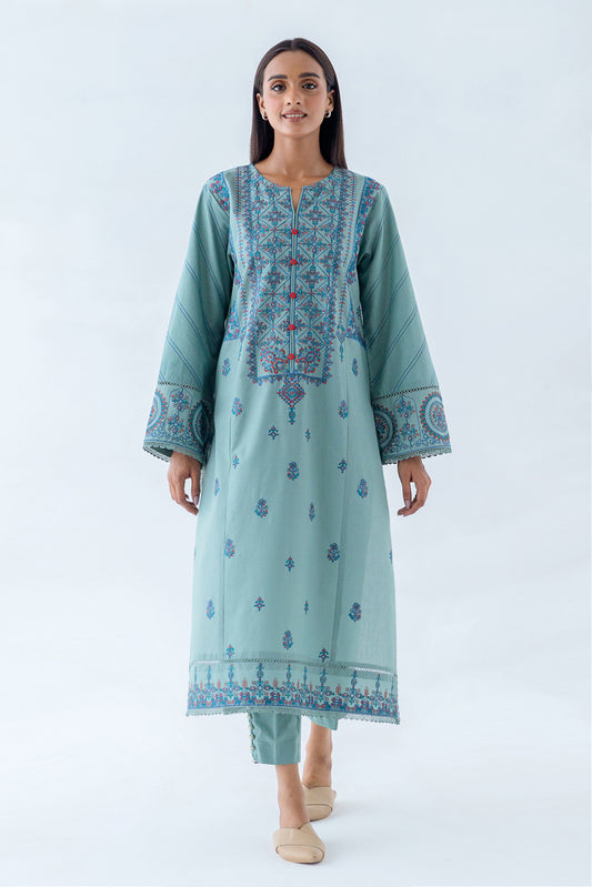 2 PIECE - EMBROIDERED CAMBRIC SUIT - STARLIGHT BLUE (UNSTITCHED)