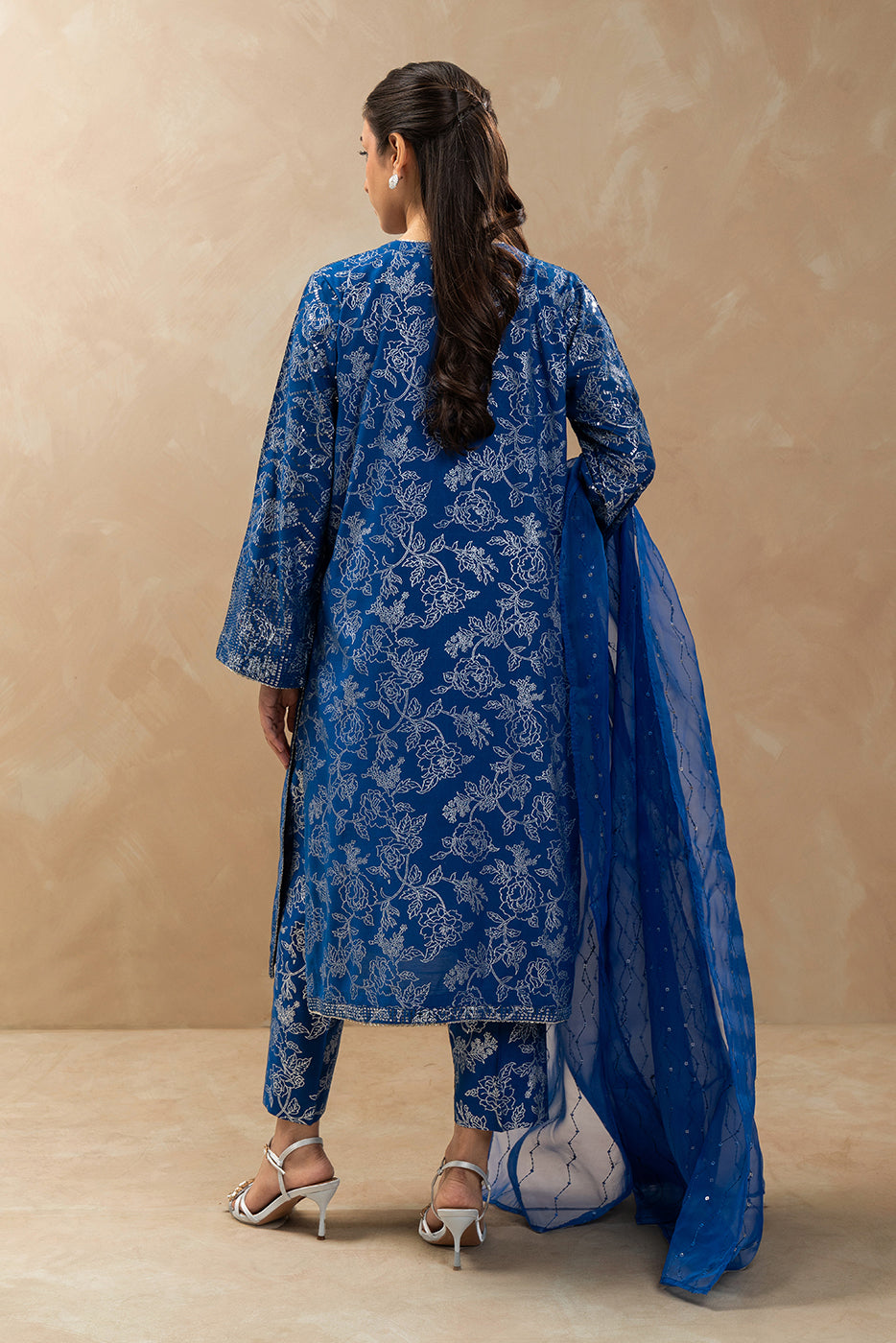3 PIECE EMBROIDERED RAW SILK SUIT (LUXURY-PRET)