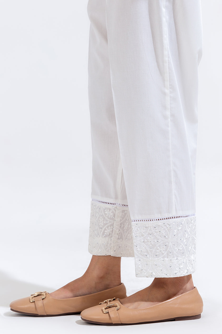 EMBROIDERED STRAIGHT PANTS