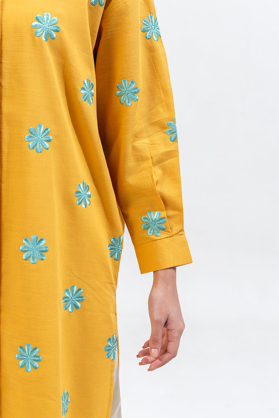 EMBROIDERED KHADDAR SHIRT (PRET)