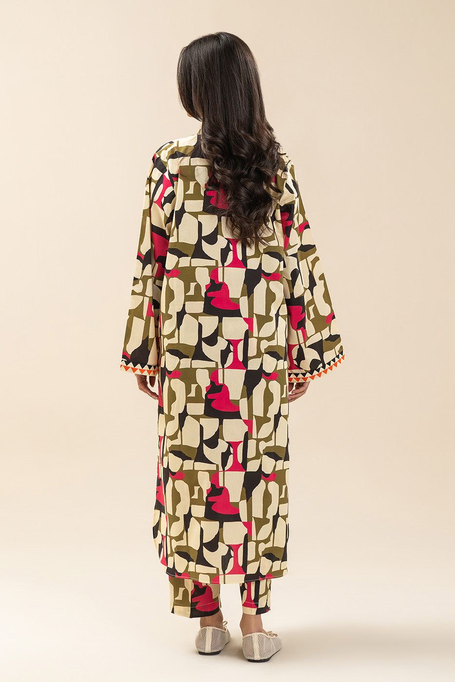 2 PIECE PRINTED CAMBRIC SUIT (PRET)