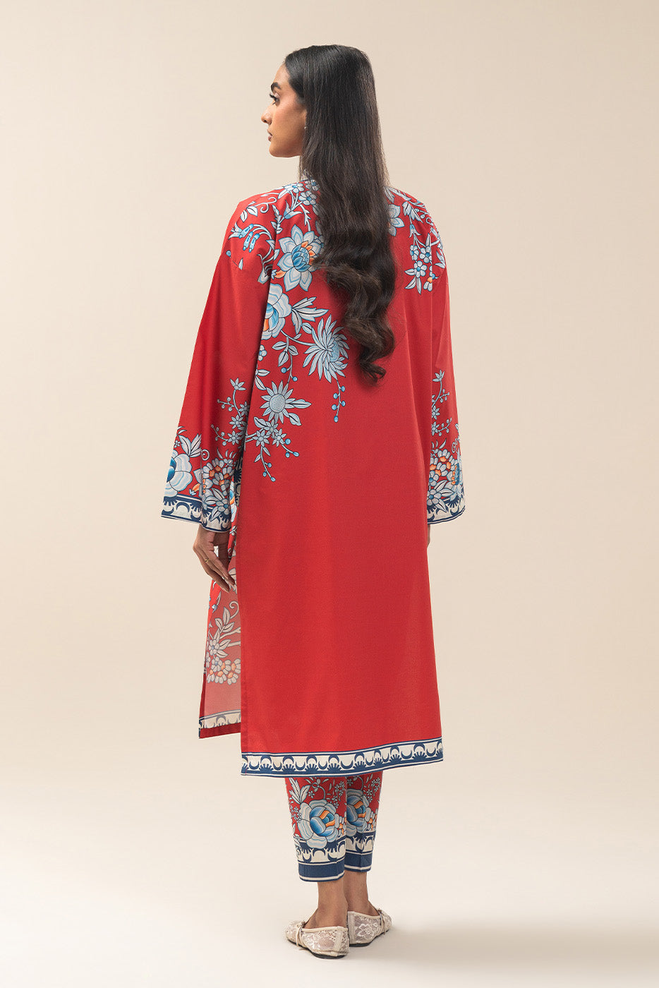 2 PIECE PRINTED COTTON VISCOSE SUIT (PRET)
