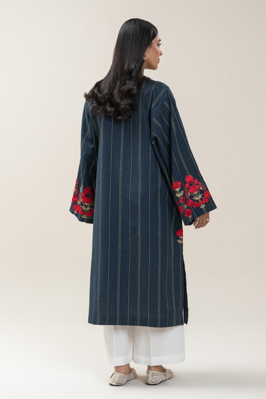 EMBROIDERED DOBBY SHIRT (PRET)