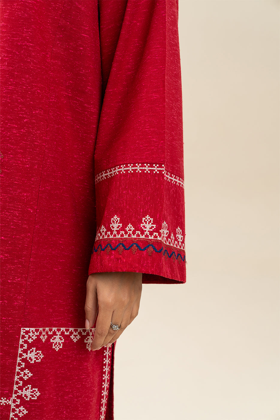 2 PIECE EMBROIDERED KHADDAR SUIT (PRET)