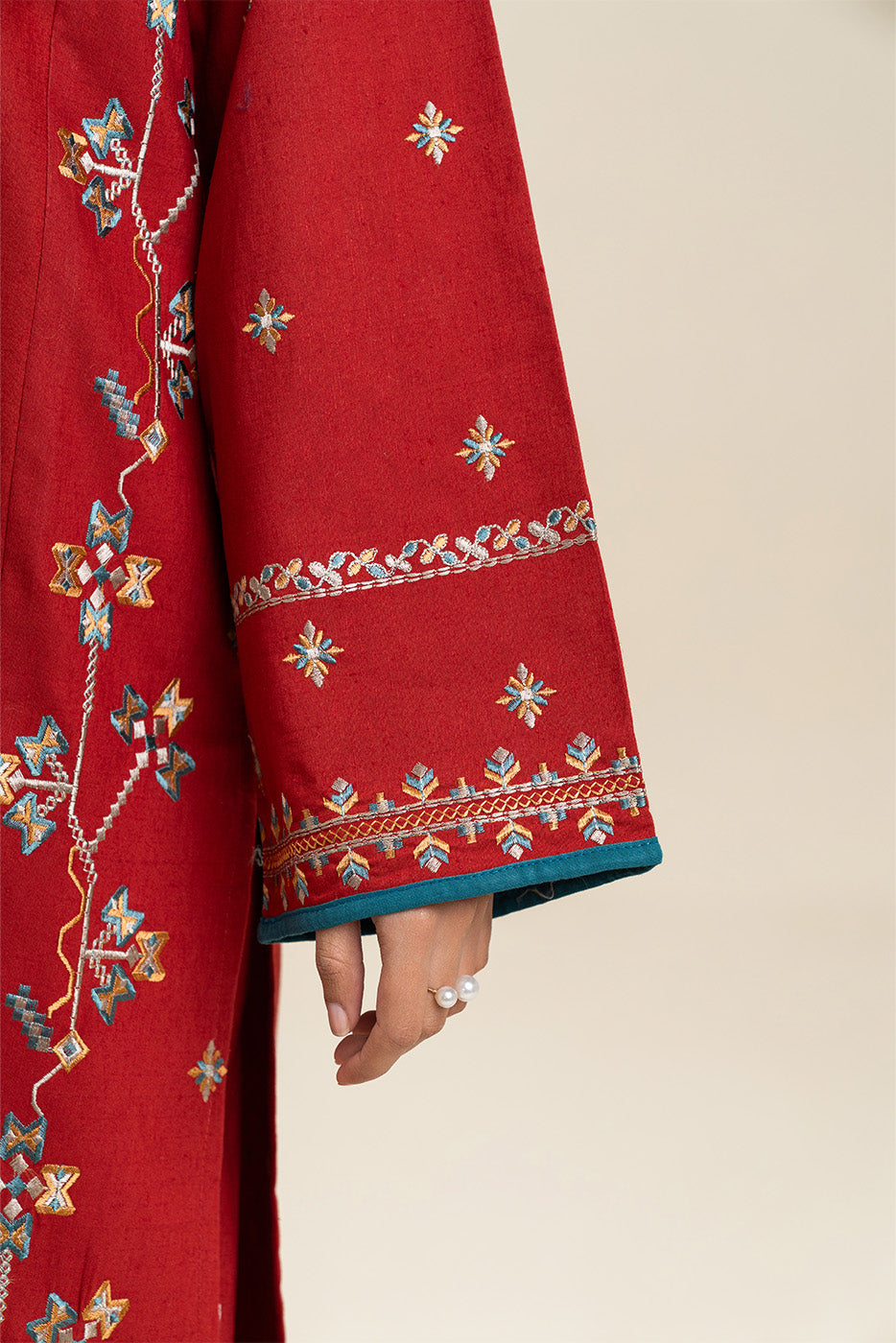 2 PIECE EMBROIDERED KHADDAR SUIT (PRET)