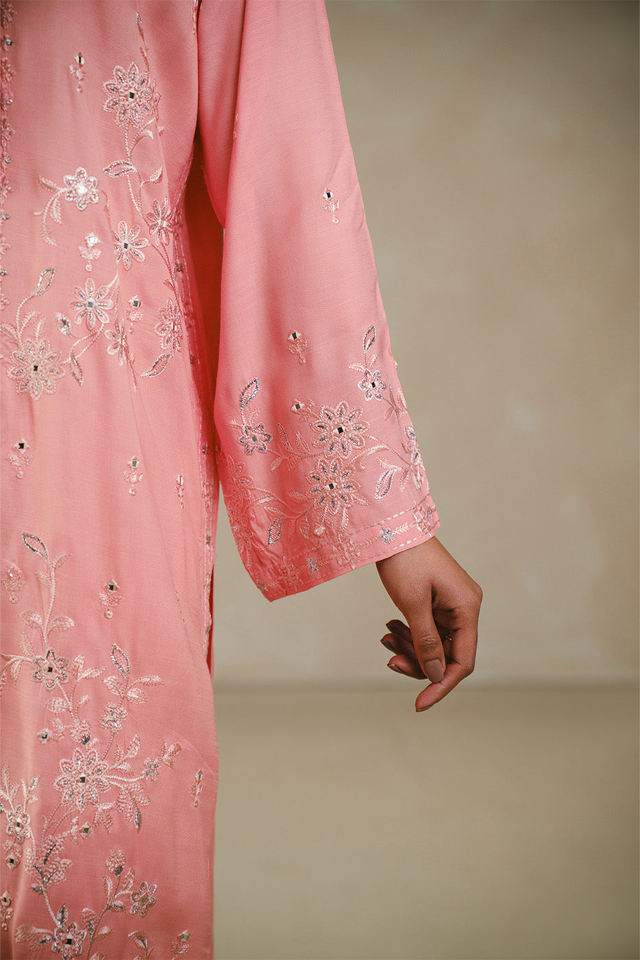 2 PIECE EMBROIDERED RAW SILK SUIT (LUXURY PRET)