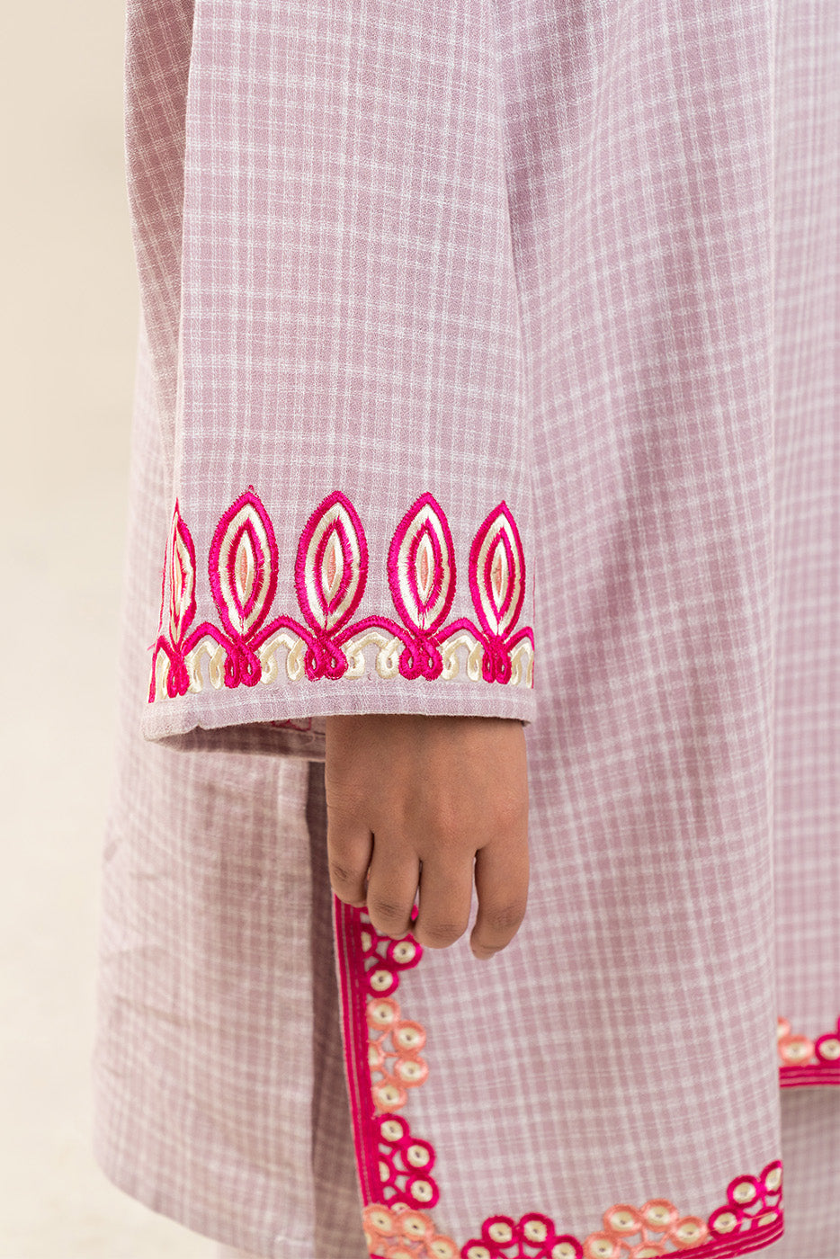 2 PIECE EMBROIDERED DOBBY SUIT (PRET)