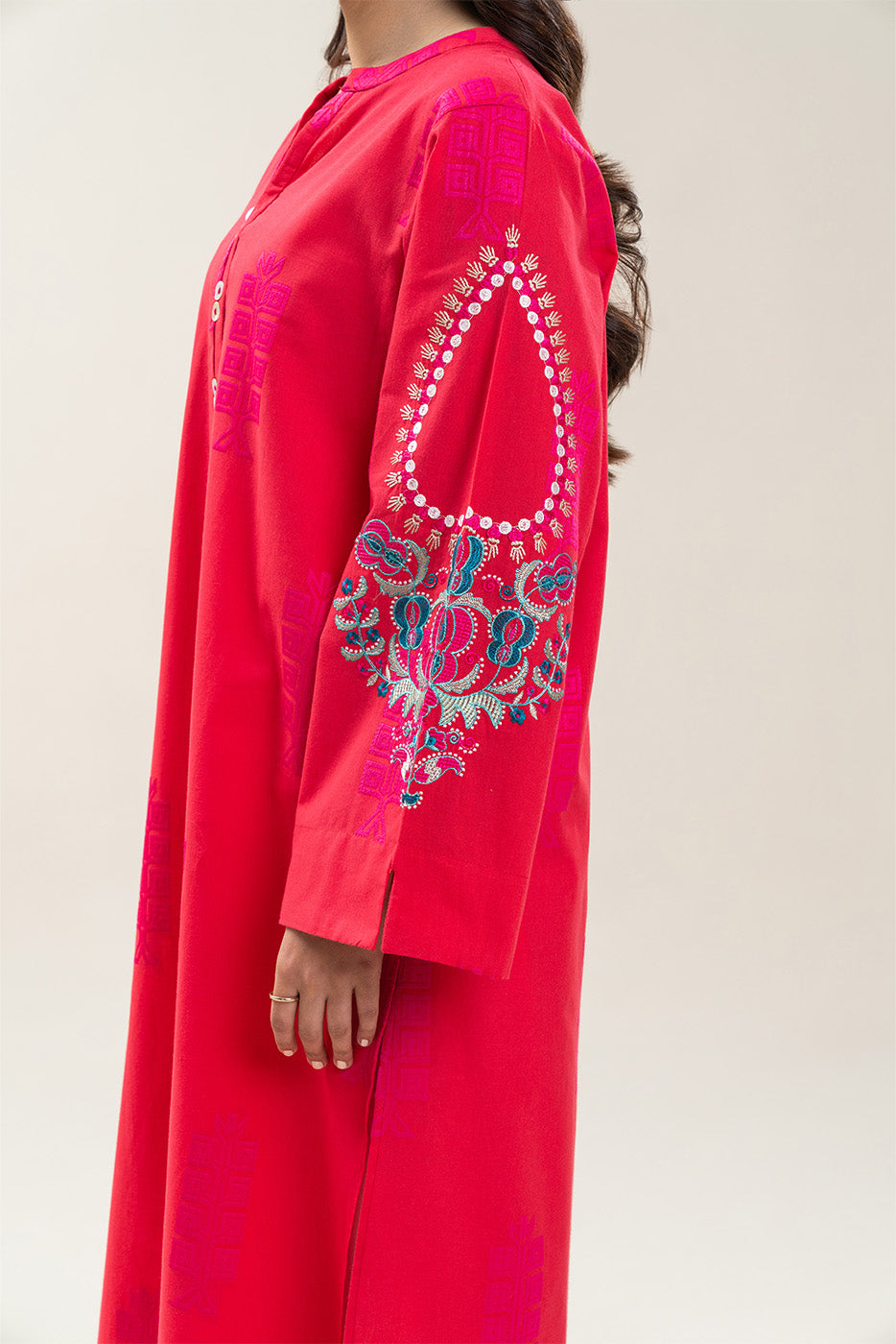 EMBROIDERED JACQUARD SHIRT (PRET)