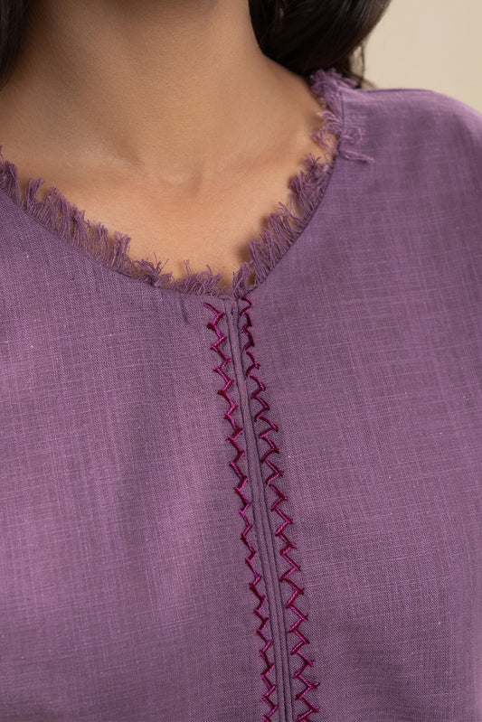 2 PIECE EMBROIDERED TWO WAY SLUB SUIT (PRET)