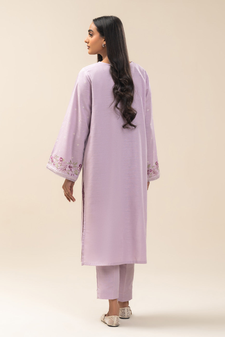 2 PIECE EMBROIDERED SLUB KHADDAR SUIT (PRET)