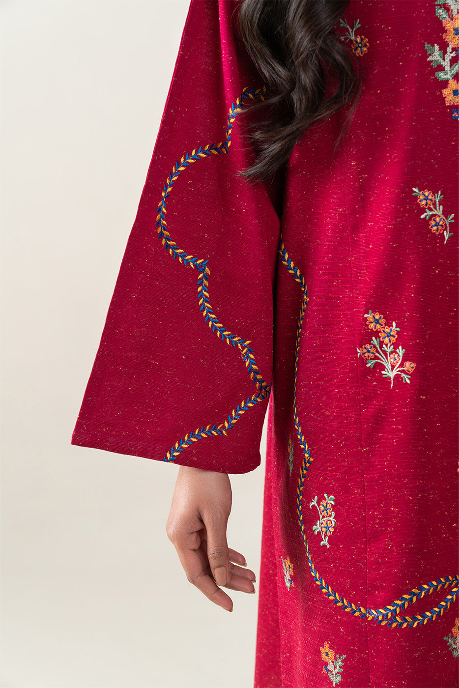 2 PIECE EMBROIDERED MULTI NEPS SUIT (PRET)